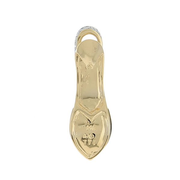 Black Onyx and Diamond Sling Back Heel Charm