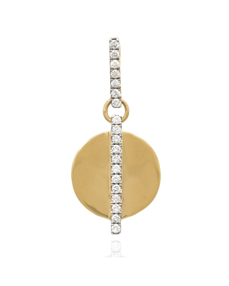 Diamond Circle Bar Pendant