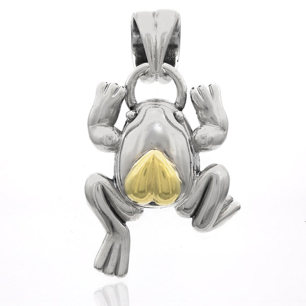 Saint by Sarah Jane Otis Lucky Heart Frog Pendant