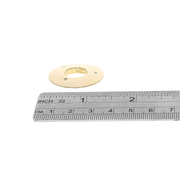 Diamond Open Disc Pendant in Yellow Gold
