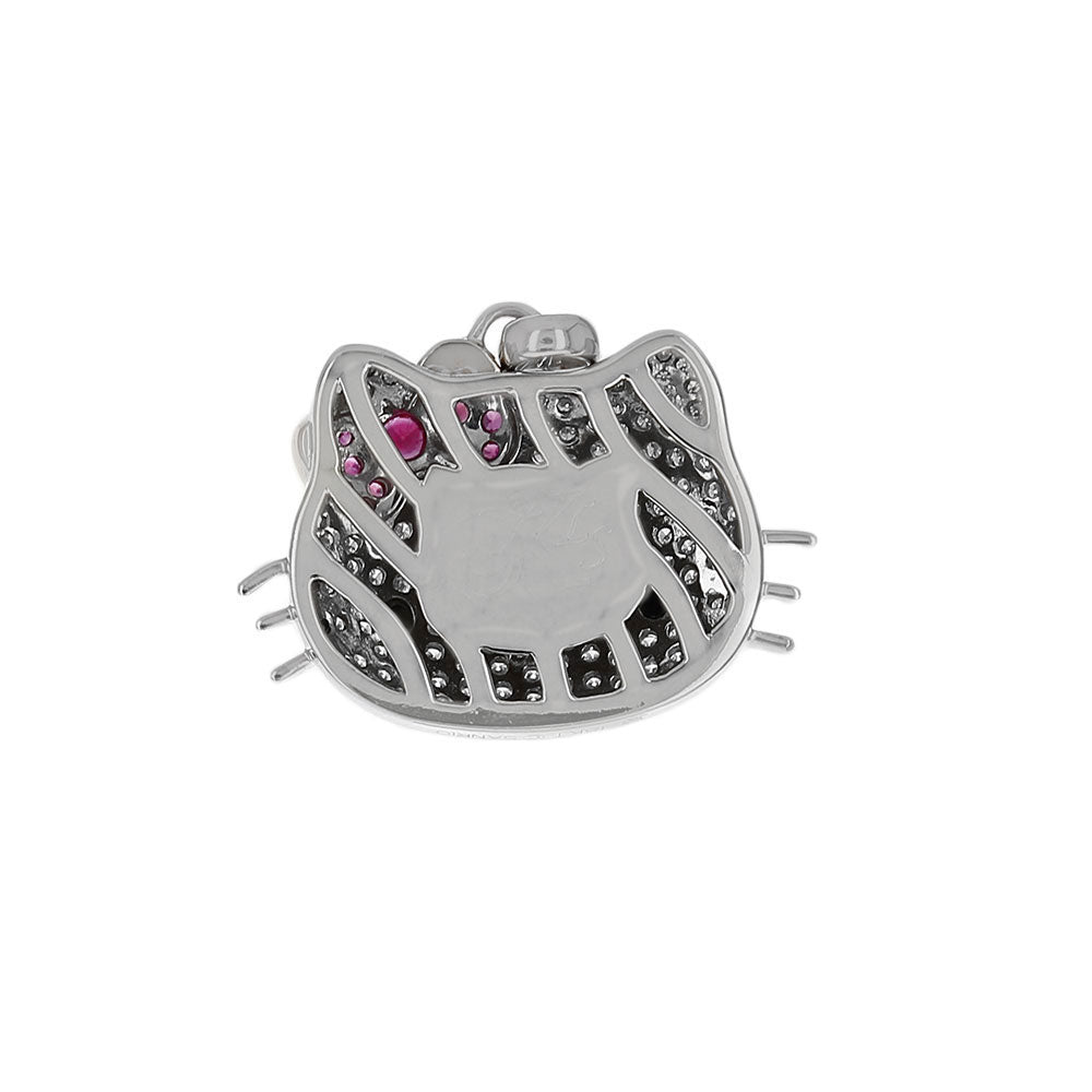 Kimora Lee Simmons Miss Kitty Diamond Pave Pendant in White Gold