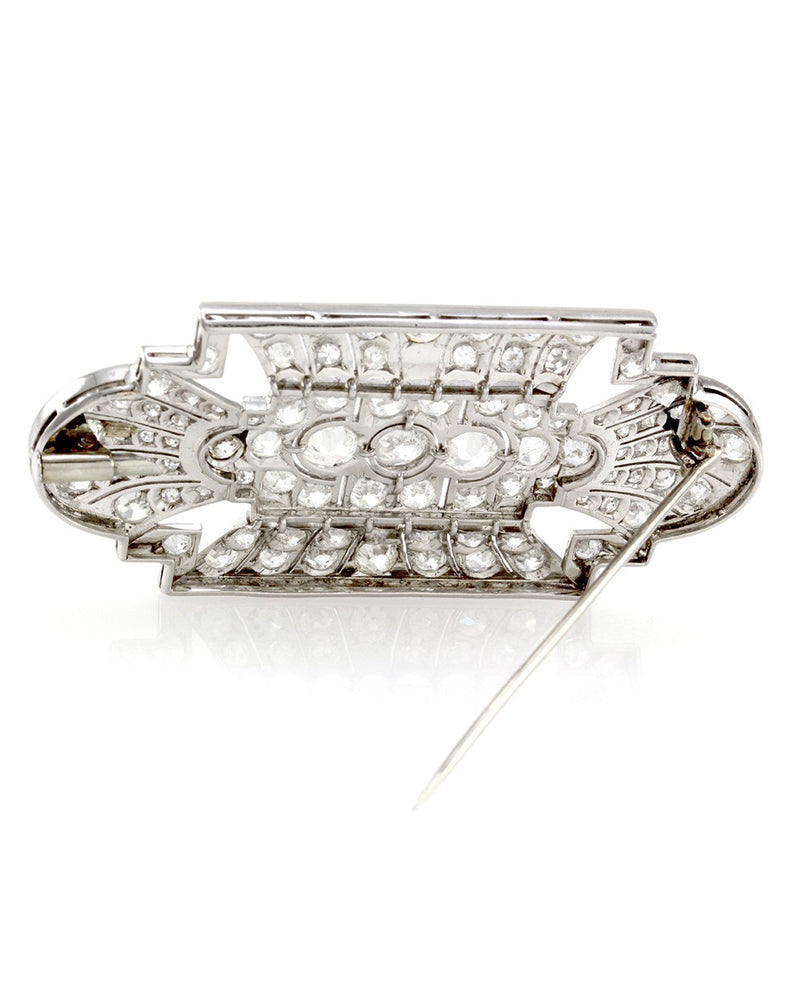 Antique Edwardian Diamond Brooch in Platinum