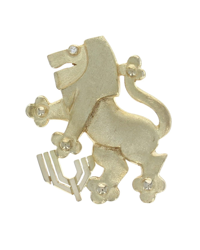 Lion of Judah Brooch/Pendant in Gold