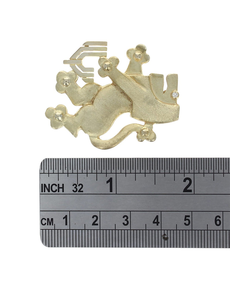 Lion of Judah Brooch/Pendant in Gold