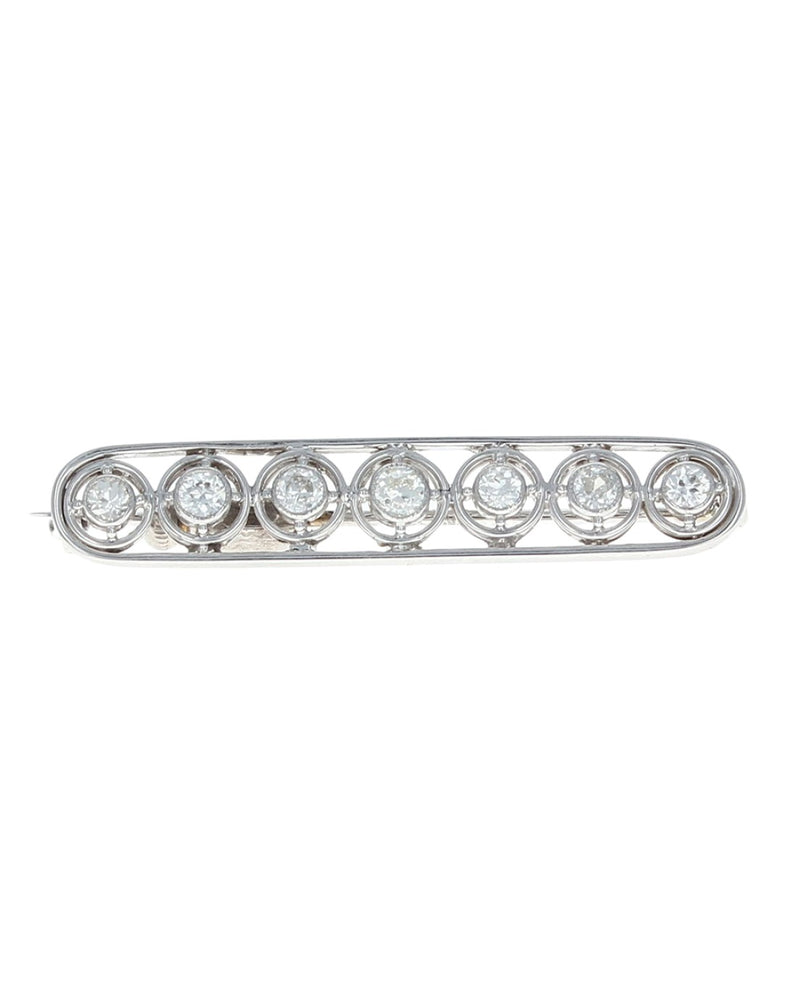 Vintage Diamond Open Elongated Pin