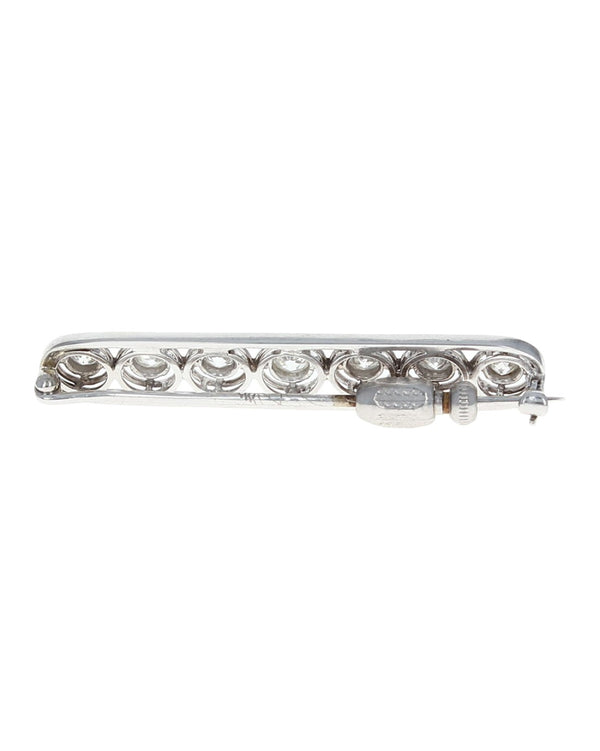 Vintage Diamond Open Elongated Pin