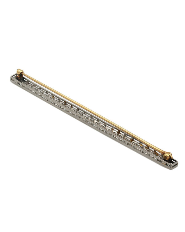 European Diamond Bar Pin in Gold