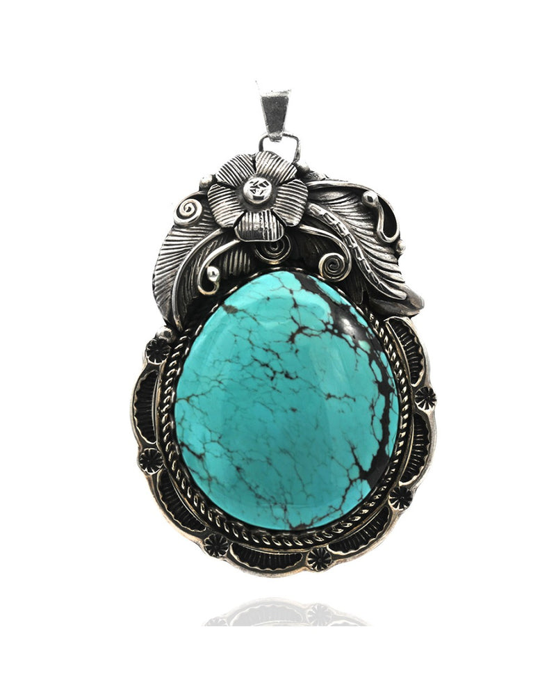 Navajo Sterling Silver & Turquoise Pendant