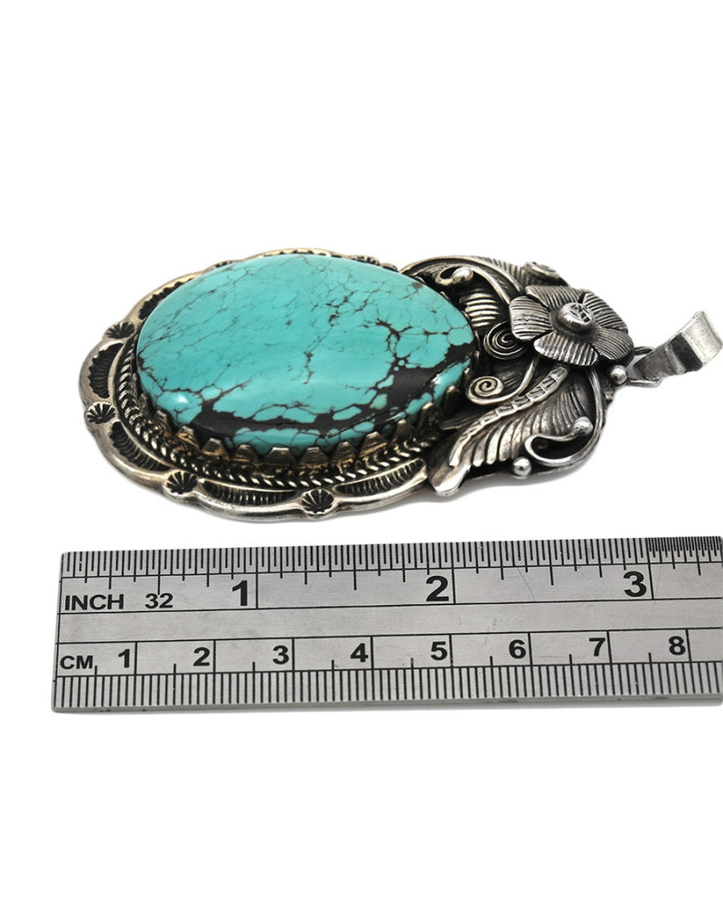 Navajo Sterling Silver & Turquoise Pendant