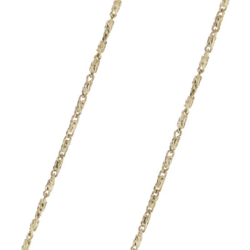 14 Karat Yellow Gold Round Brilliant Cut Diamond Solitaire Necklace