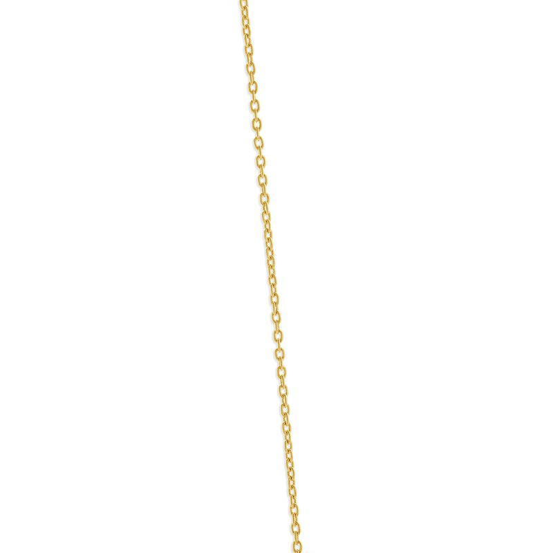 14 Karat Yellow Gold Multi Shape Diamond Drop Necklace