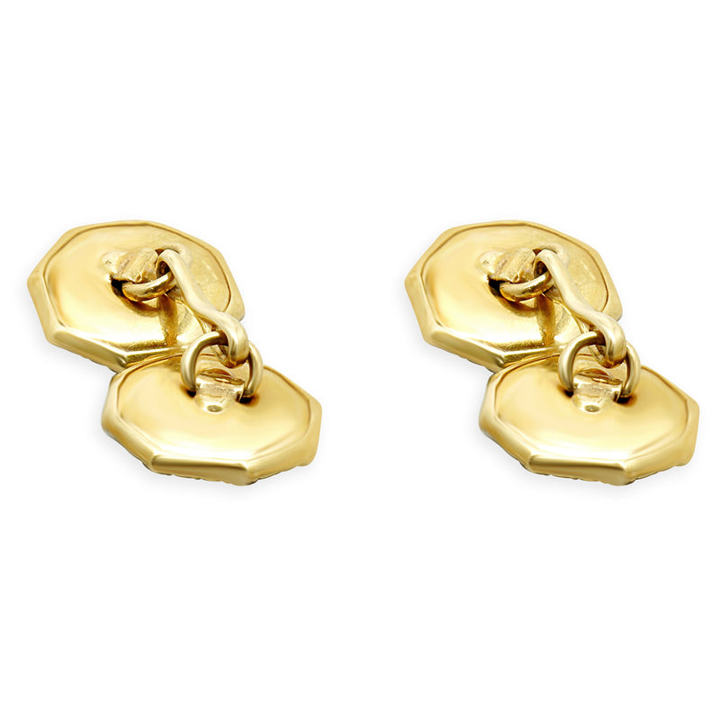 Larter & Sons 14 Karat Yellow Gold Mother of Pearl Cufflinks