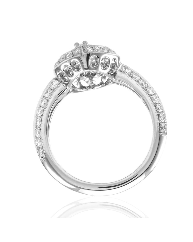 1.00ct SI1, E GIA Certified Marquise Cut Diamond Engagement Ring 18K White Gold