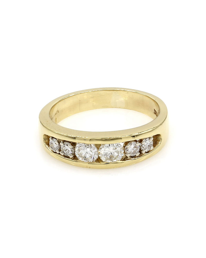 Channel Set Diamond Ring in Gold