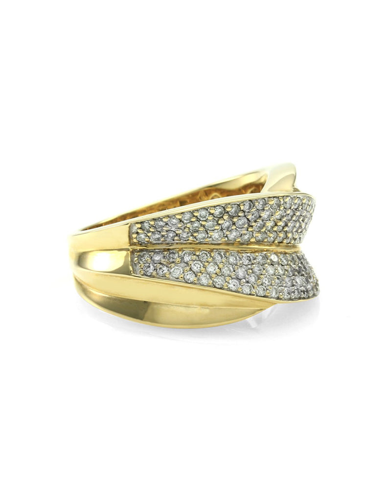 Sonia B. Pave Diamond Ring in Yellow Gold