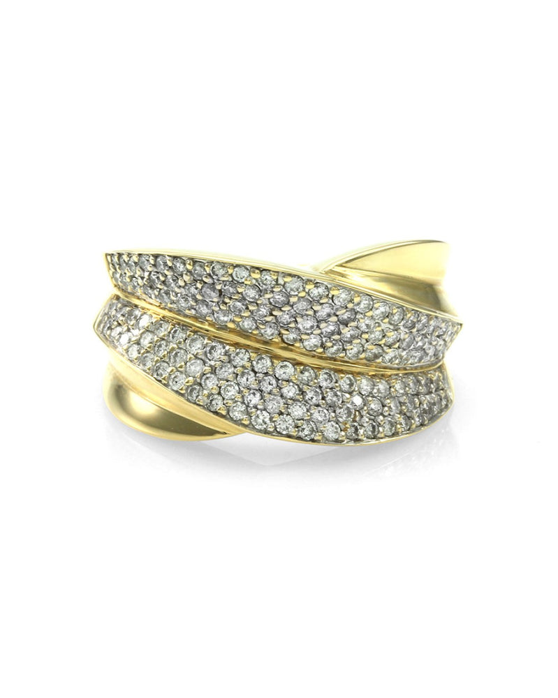 Sonia B. Pave Diamond Ring in Yellow Gold