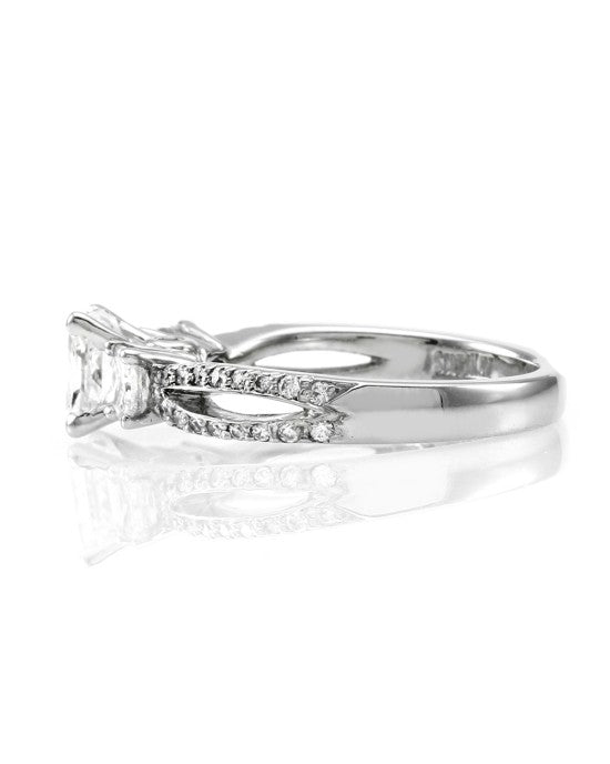 Scott Kay 1.02ct VS2, F GIA Radiant Certified Diamond Engagement Ring Platinum