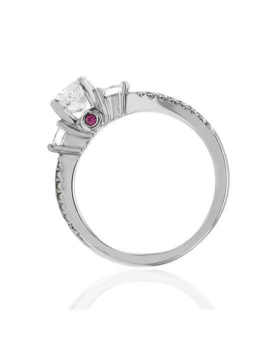 Scott Kay 1.02ct VS2, F GIA Radiant Certified Diamond Engagement Ring Platinum