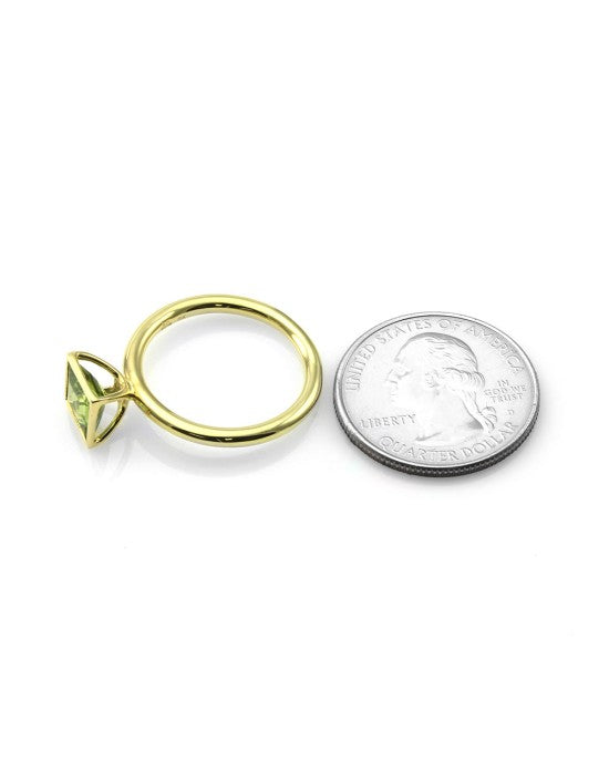 Peridot Solitaire Stackable Ring in Gold
