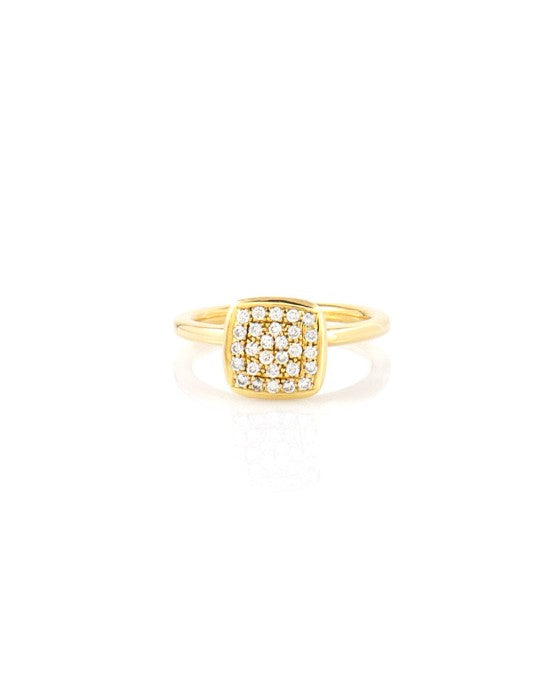 Diamond Pave Cushion Stackable Ring