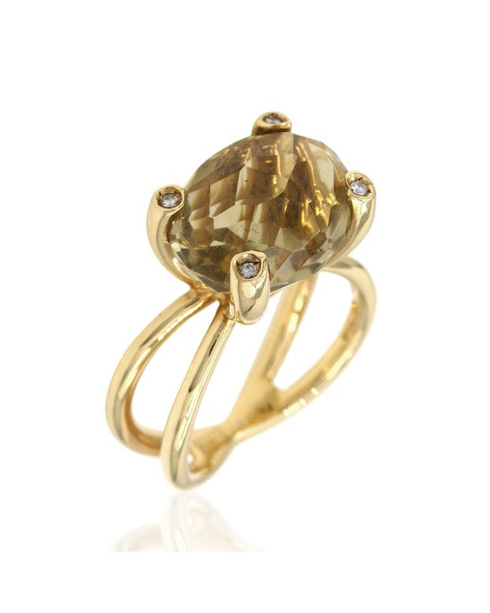 Nanis Bon Bon Citrine and Diamond Ring