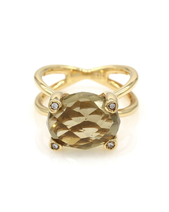 Nanis Bon Bon Citrine and Diamond Ring