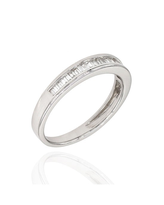 0.50ctw Baguette Diamond Band/ Ring in 14K White Gold