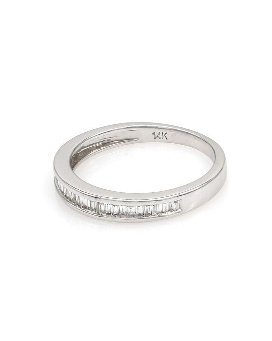 0.50ctw Baguette Diamond Band/ Ring in 14K White Gold