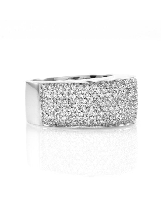 Sonia B 1.70ctw Micro Pave Diamond Ring in 14K White Gold