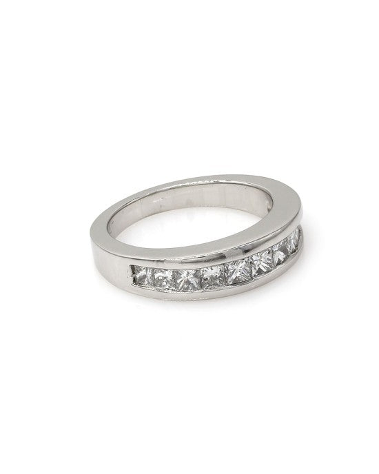 Princess Diamond Band in Platinum