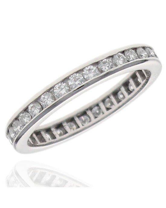 0.62ctw Diamond Eternity Band/ Ring in Platinum Size 6.25