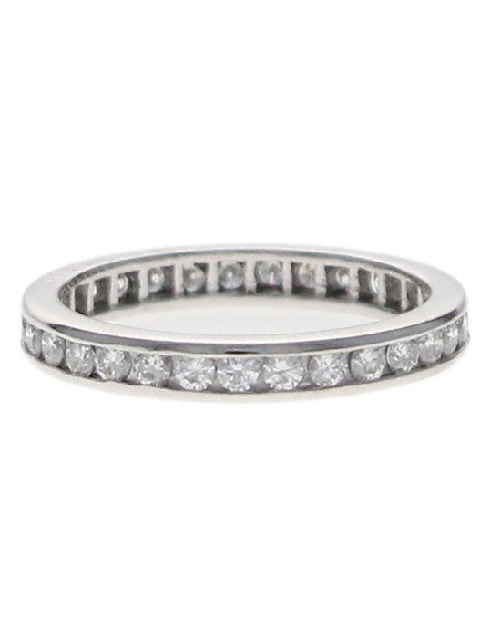 0.62ctw Diamond Eternity Band/ Ring in Platinum Size 6.25