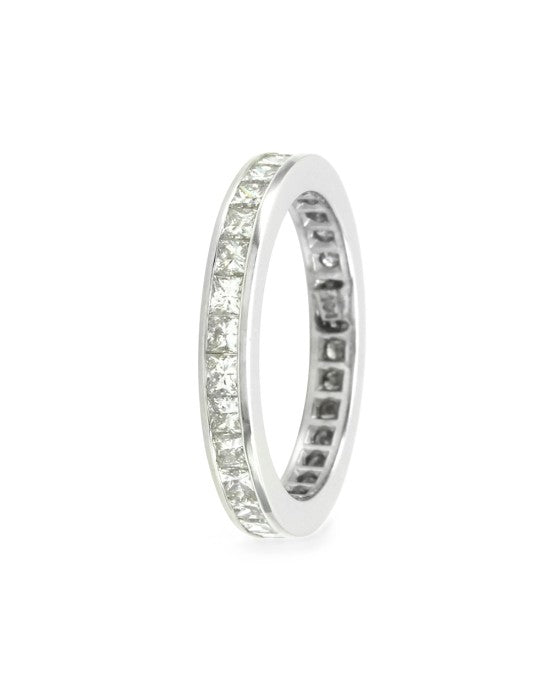 Princess Diamond Eternity Band in Gold