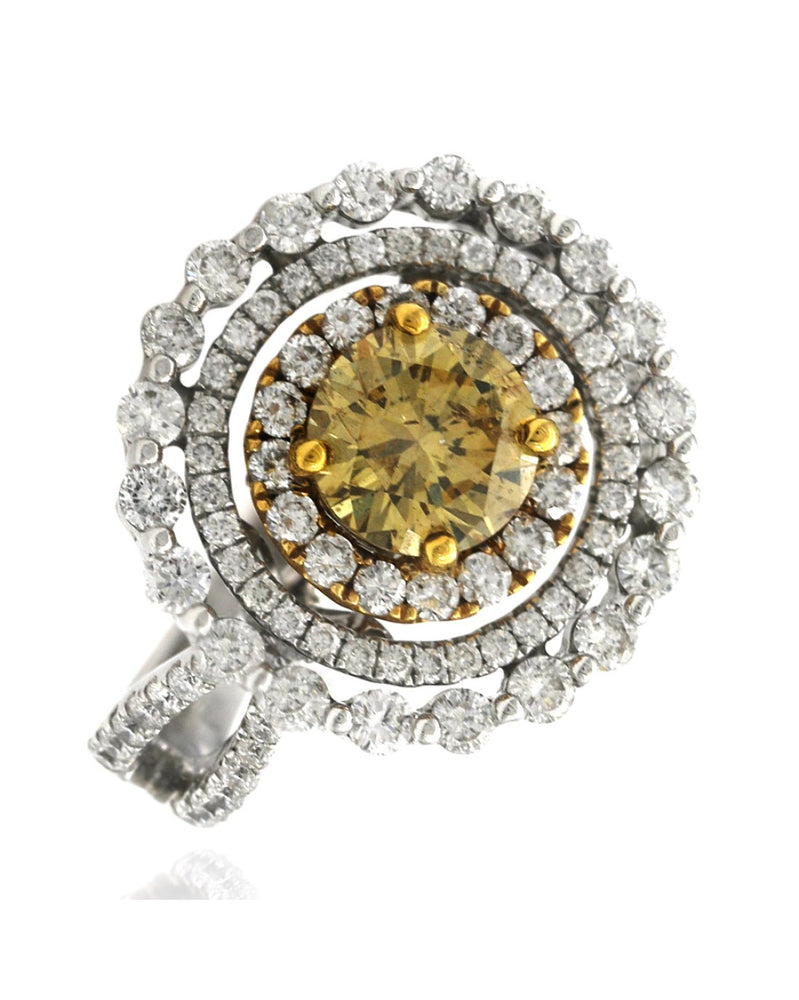 Fancy Brown Yellow Diamond Solitaire