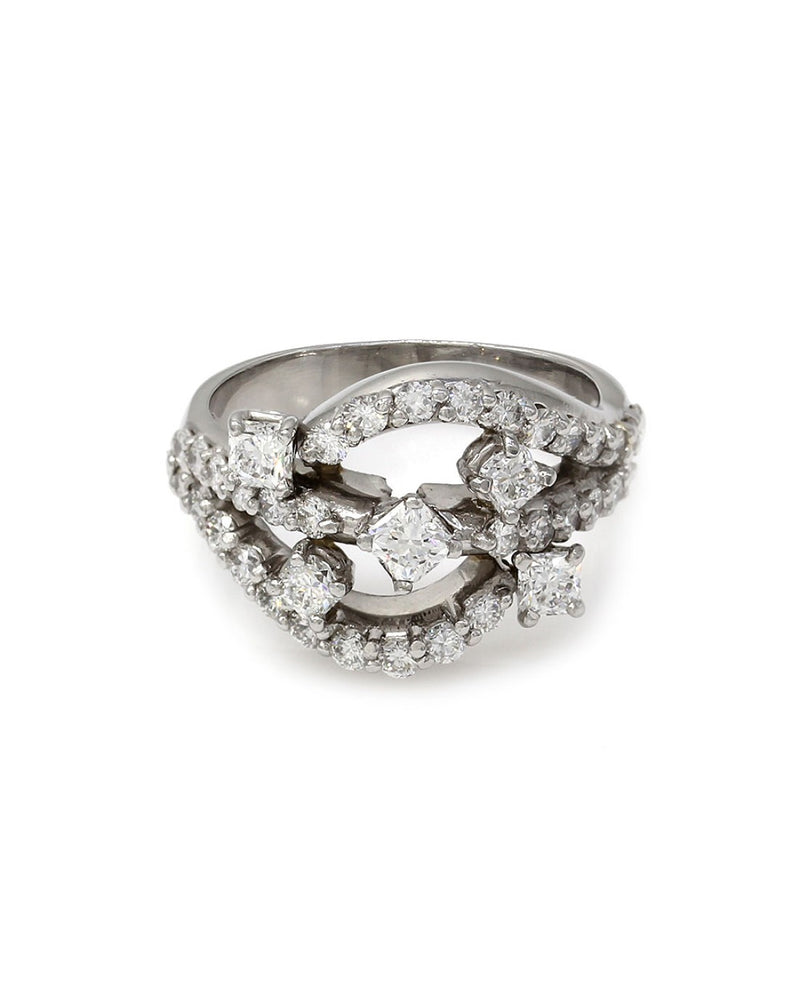 2.15ctw Diamond Cluster Ring in Platinum