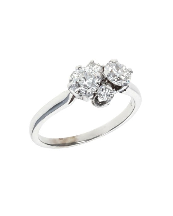 4 Stone Diamond Ring in White Gold