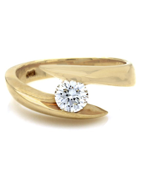 0.48ct Round Diamond Engagement Ring in 14K Yellow Gold