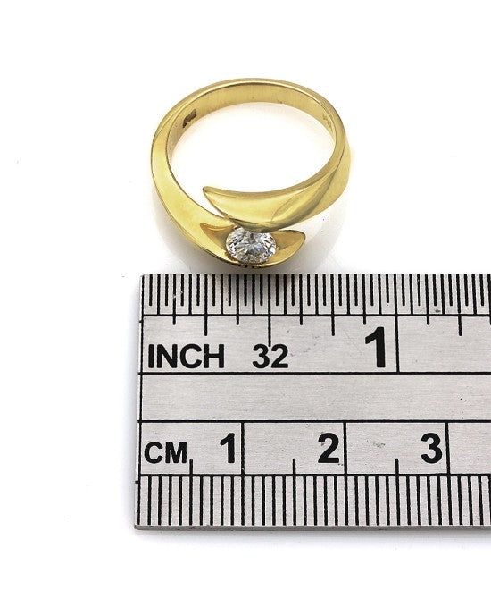 0.48ct Round Diamond Engagement Ring in 14K Yellow Gold