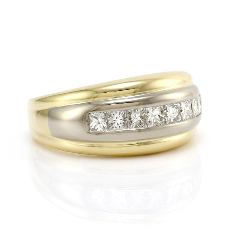 Levian Princess Cut Diamond Band in 18K Gold