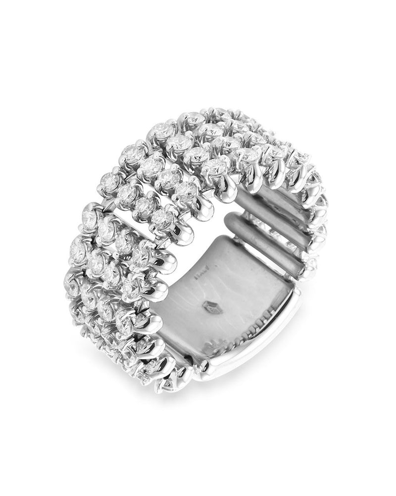 Flexible 2.24ctw Diamond Band/ Ring in 18K White Gold SZ 7.25