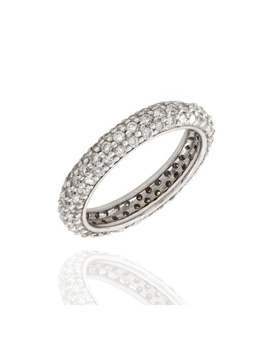 2.00ctw Diamond Eternity Ring/ Band in 14K White Gold SZ 6