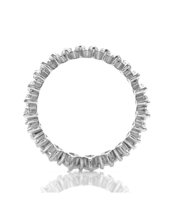 3.41ctw Marquise Cut Diamond Eternity Band/ Ring in Platinum SZ 7