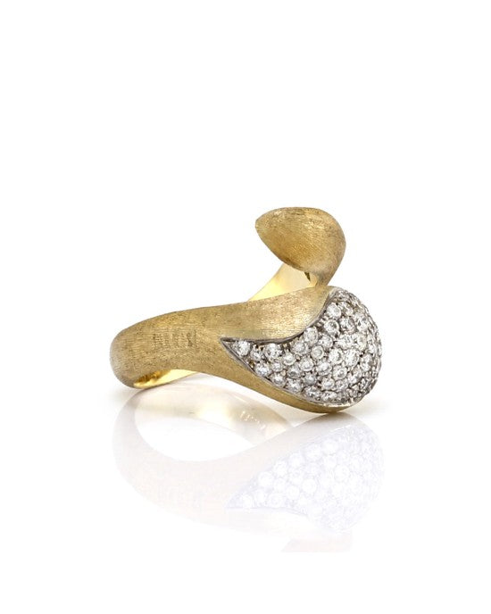 Nanis Cachemire Pave Diamond Bypass Ring in Gold