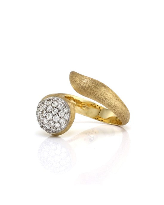 Nanis Cachemire Pave Diamond Bypass Ring in Gold