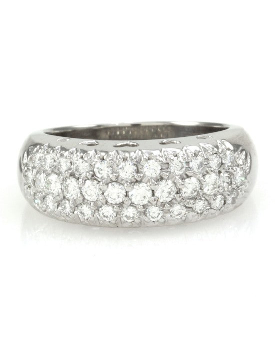 Pave Diamond Ring in Platinum