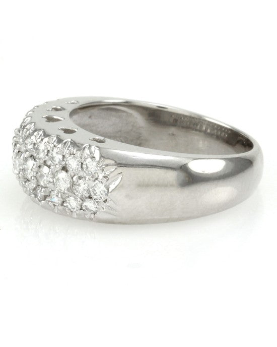 Pave Diamond Ring in Platinum