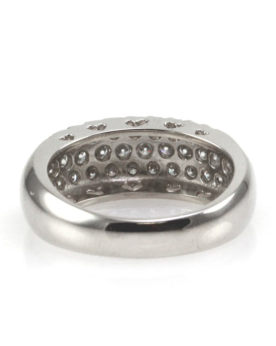 Pave Diamond Ring in Platinum