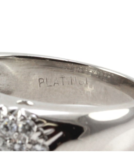 Pave Diamond Ring in Platinum