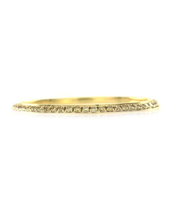 Hidalgo Slanted 0.20ctw Yellow Diamond Eternity Band in 18K Yellow Gold SZ 6.25