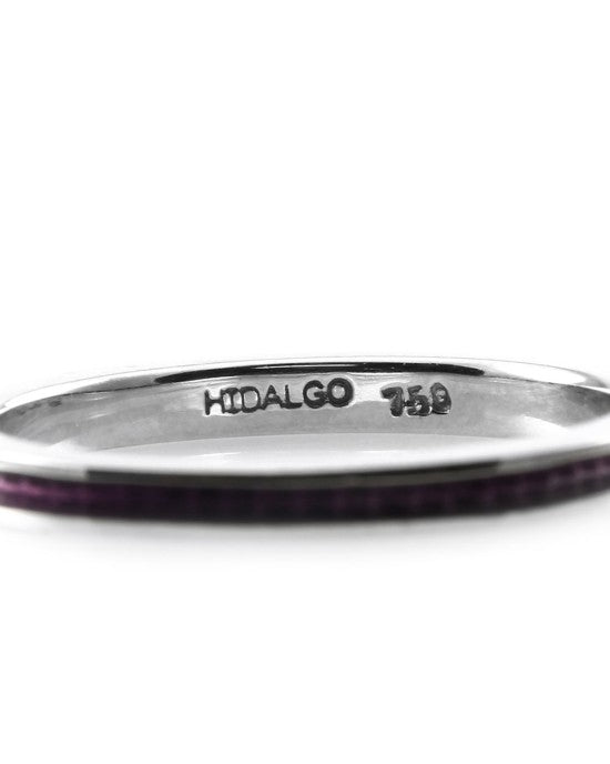 Hidalgo Purple Enamel Stackable Eternity Band in 18K White Gold SZ 6.5